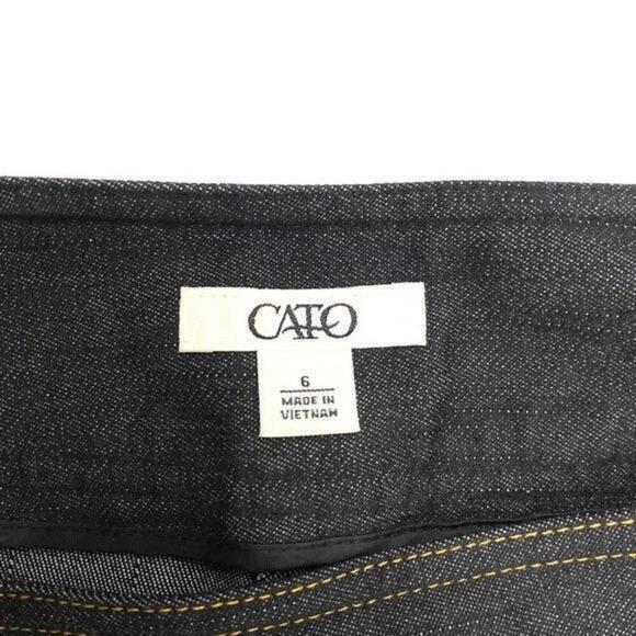 Cato Straight Trouser Women's size 6 Dark Wash Blue Denim Jeans - Picture 4 of 5